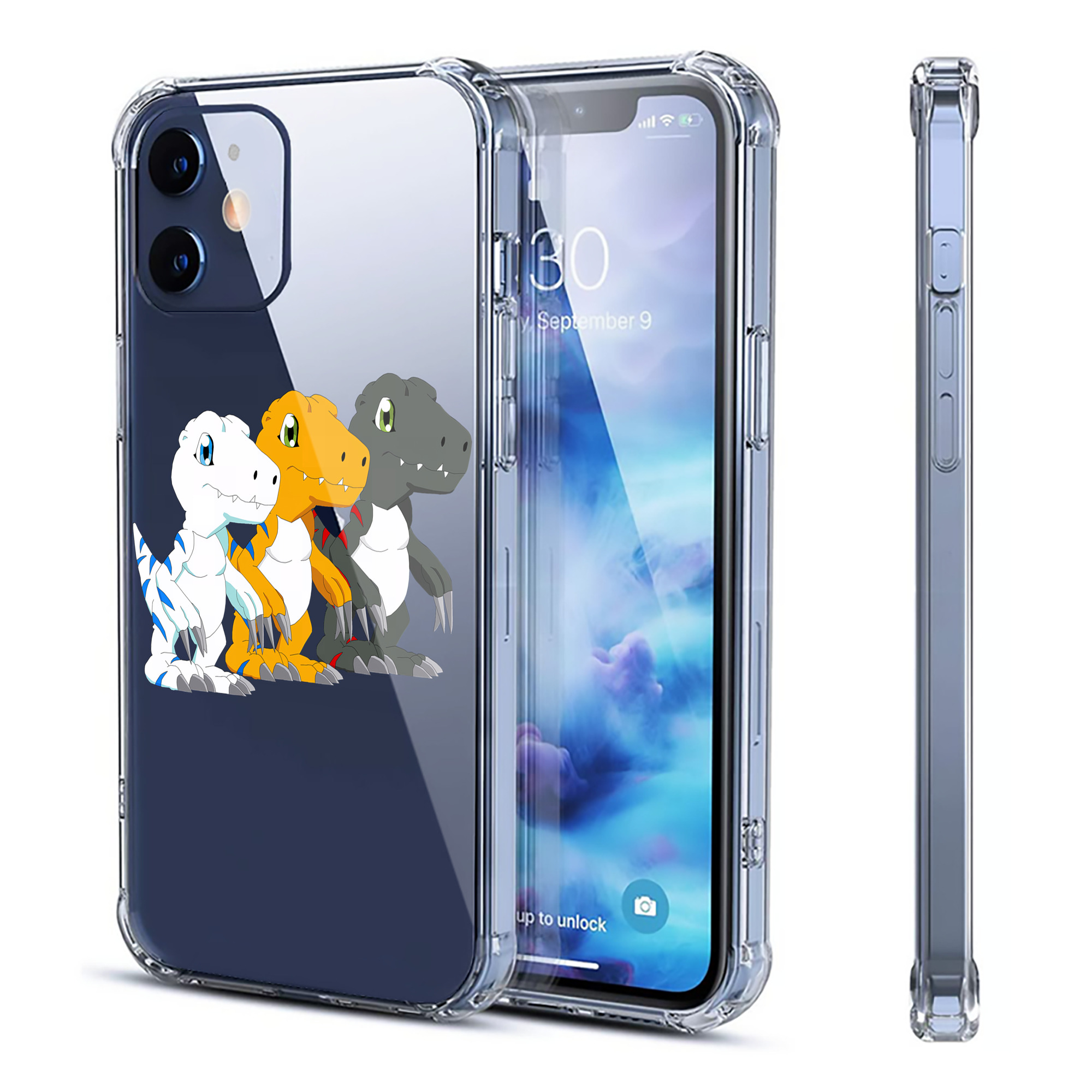 （画像用） Digimon デジタルモンスター/デジモン 【iPhone 12シリーズ対応】透明スマホケース（クリアソフトケース）